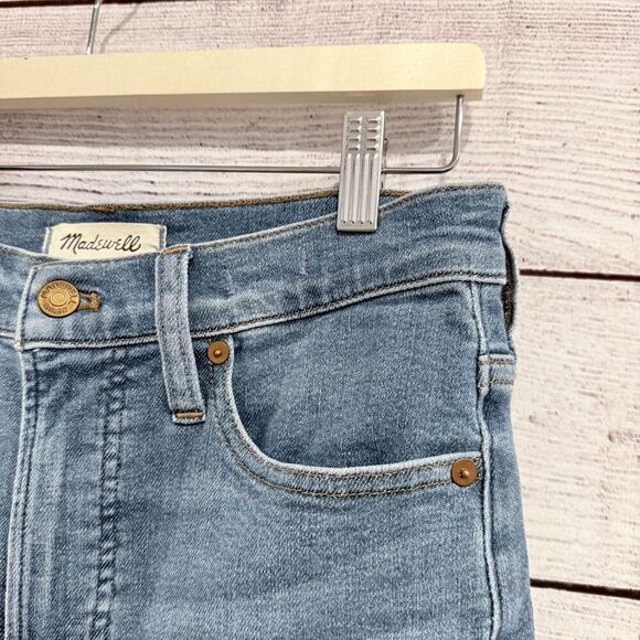 Madewell The Perfect Vintage Jean Size 26 High Rise Straight Raw Hem Denim Blue - Picture 8 of 12